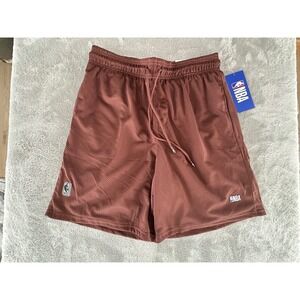 NBA Brown Mesh Athletic Basketball Shorts with Pockets